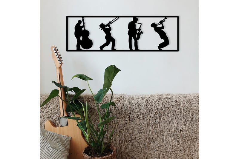 Musicians Väggdekor - Svart - Inredning - Väggdekor - Skylt - Plåtskyltar