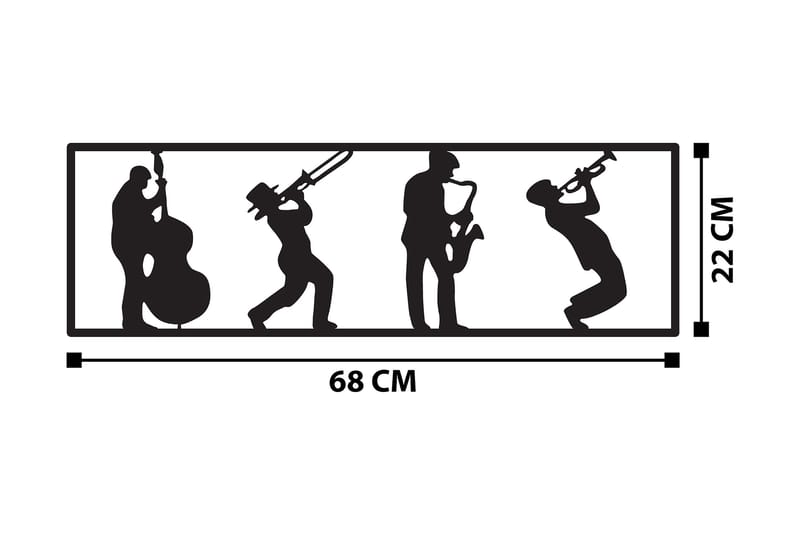 Musicians Väggdekor - Svart - Inredning - Väggdekor - Skylt - Plåtskyltar