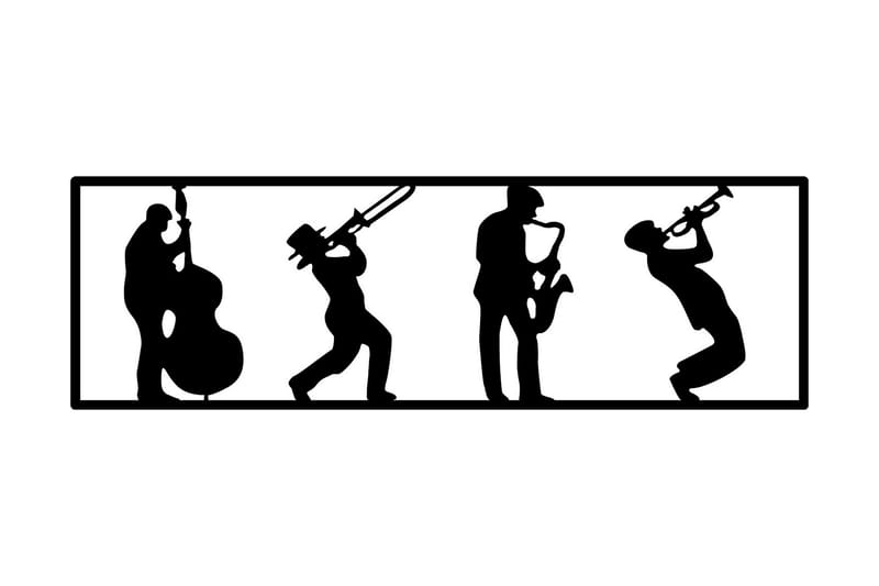 Musicians Väggdekor - Svart - Inredning - Väggdekor - Skylt - Plåtskyltar
