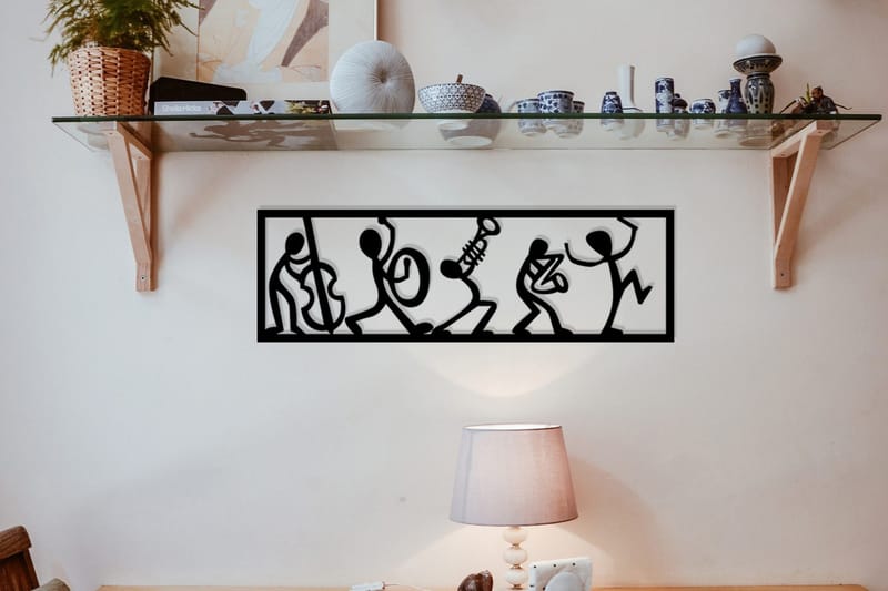 Musicians Väggdekor, Svart