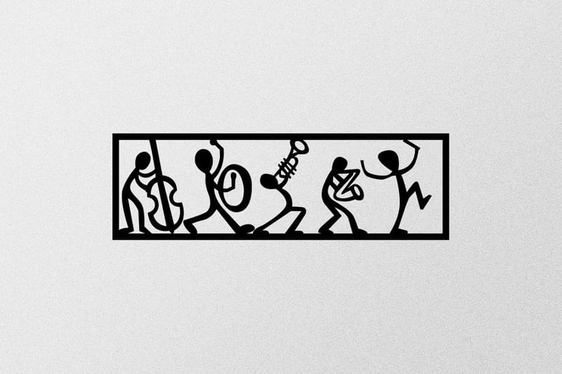 Musicians Väggdekor - Svart - Inredning - Väggdekor - Skylt - Plåtskyltar