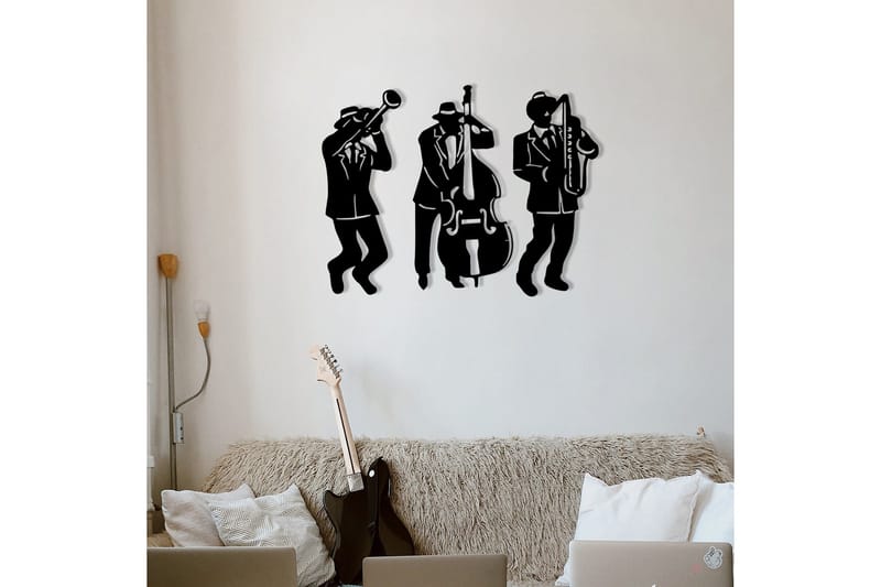 Musicians Väggdekor - Svart - Inredning - Väggdekor - Skylt - Plåtskyltar