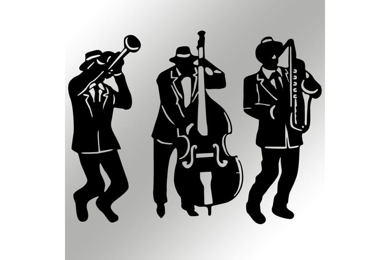 Musicians Väggdekor - Svart - Inredning - Väggdekor - Skylt - Plåtskyltar
