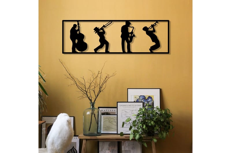 Musicians Väggdekor - Svart - Inredning - Väggdekor - Skylt - Plåtskyltar