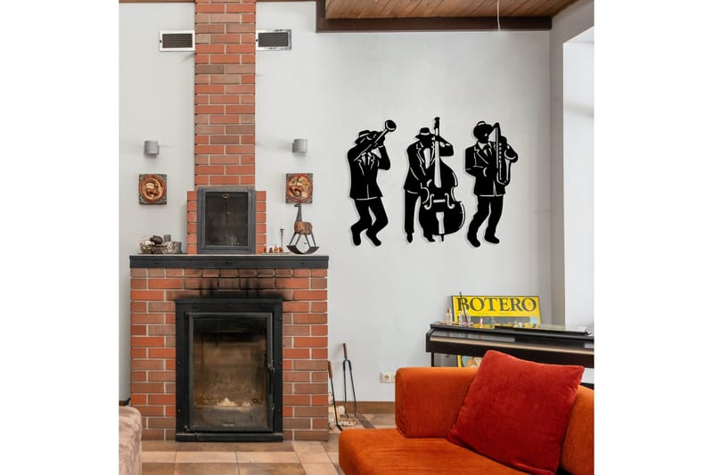 Musicians Väggdekor - Svart - Inredning - Väggdekor - Skylt - Plåtskyltar