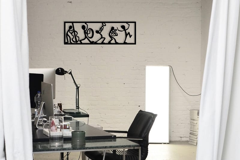 Musicians Väggdekor - Svart - Inredning - Väggdekor - Skylt - Plåtskyltar