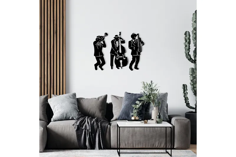 Musicians Väggdekor - Svart - Inredning - Väggdekor - Skylt - Plåtskyltar
