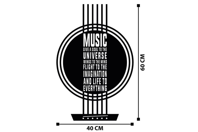 My Music Väggdekor - Svart - Inredning - Väggdekor - Skylt - Plåtskyltar
