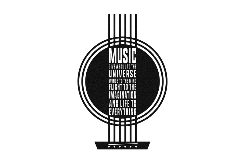 My Music Väggdekor, Svart