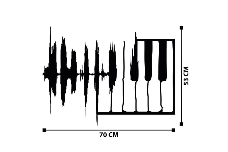 My Music v2 Väggdekor - Svart - Inredning - Väggdekor - Skylt - Plåtskyltar
