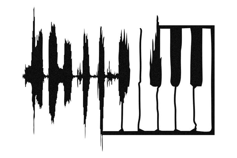 My Music v2 Väggdekor - Svart - Inredning - Väggdekor - Skylt - Plåtskyltar