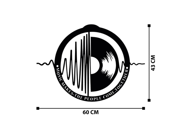 My Music v3 Väggdekor - Svart - Inredning - Väggdekor - Skylt - Plåtskyltar