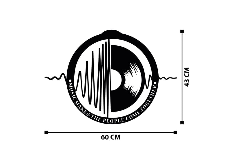 My Music v3 Väggdekor - Svart - Inredning - Väggdekor - Skylt - Plåtskyltar
