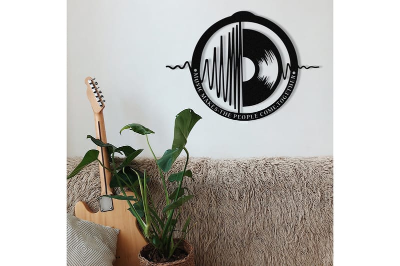My Music v3 Väggdekor - Svart - Inredning - Väggdekor - Skylt - Plåtskyltar