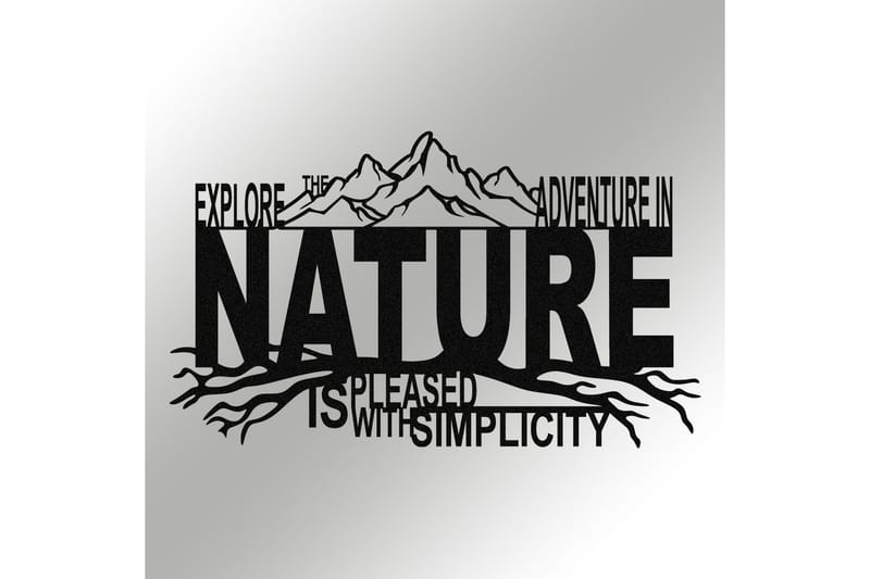 Nature Väggdekor - Svart - Inredning - Väggdekor - Skylt - Plåtskyltar