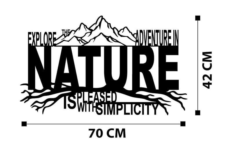 Nature Väggdekor - Svart - Inredning - Väggdekor - Skylt - Plåtskyltar