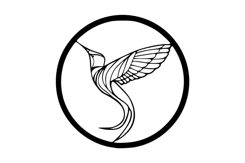 On the Bird's Wing Väggdekor, Svart