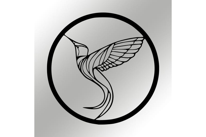 On the Bird's Wing Väggdekor - Svart - Inredning - Väggdekor - Skylt - Plåtskyltar