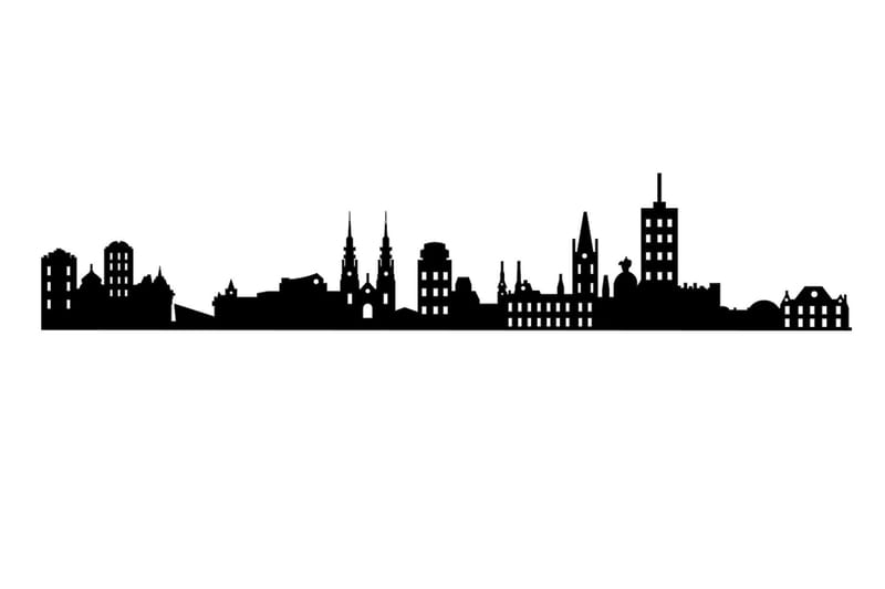 Ottowa Skyline Väggdekor - Svart - Inredning - Väggdekor - Skylt - Plåtskyltar
