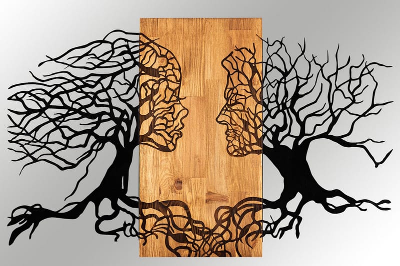 Passion Väggdekor - Svart/Valnöt - Inredning - Väggdekor - Skylt - Plåtskyltar