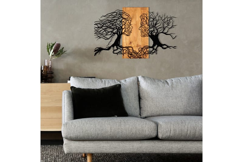 Passion Väggdekor - Svart/Valnöt - Inredning - Väggdekor - Skylt - Plåtskyltar