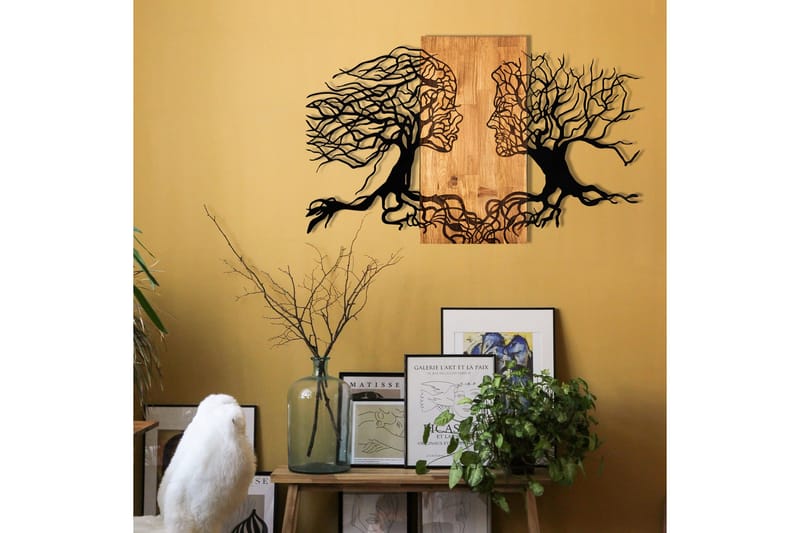 Passion Väggdekor - Svart/Valnöt - Inredning - Väggdekor - Skylt - Plåtskyltar