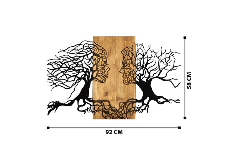 Passion Väggdekor - Svart/Valnöt - Inredning - Väggdekor - Skylt - Plåtskyltar