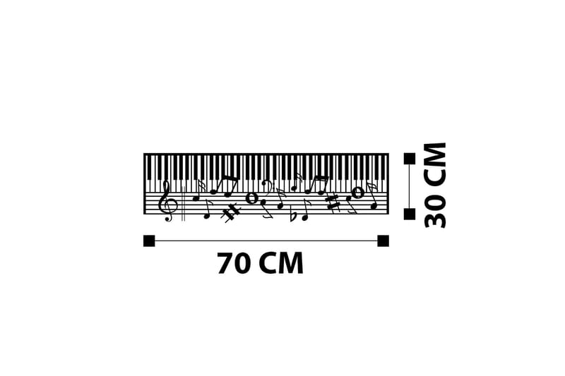 Piano Väggdekor - Svart - Inredning - Väggdekor - Skylt - Plåtskyltar