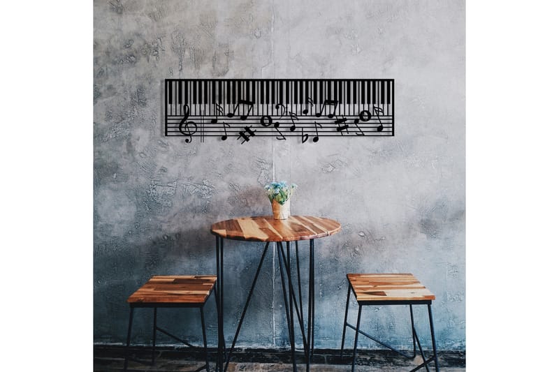 Piano Väggdekor - Svart - Inredning - Väggdekor - Skylt - Plåtskyltar