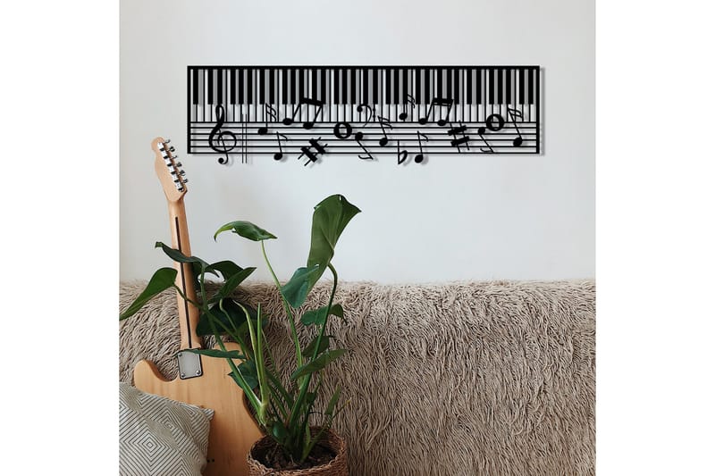 Piano Väggdekor - Svart - Inredning - Väggdekor - Skylt - Plåtskyltar