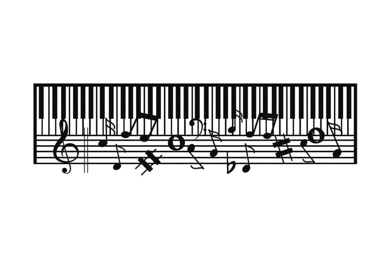 Piano Väggdekor - Svart - Inredning - Väggdekor - Skylt - Plåtskyltar