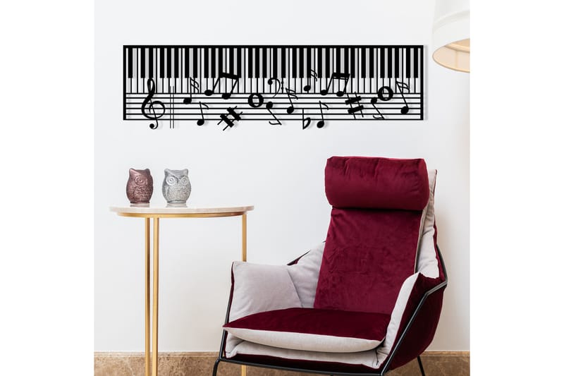Piano Väggdekor - Svart - Inredning - Väggdekor - Skylt - Plåtskyltar