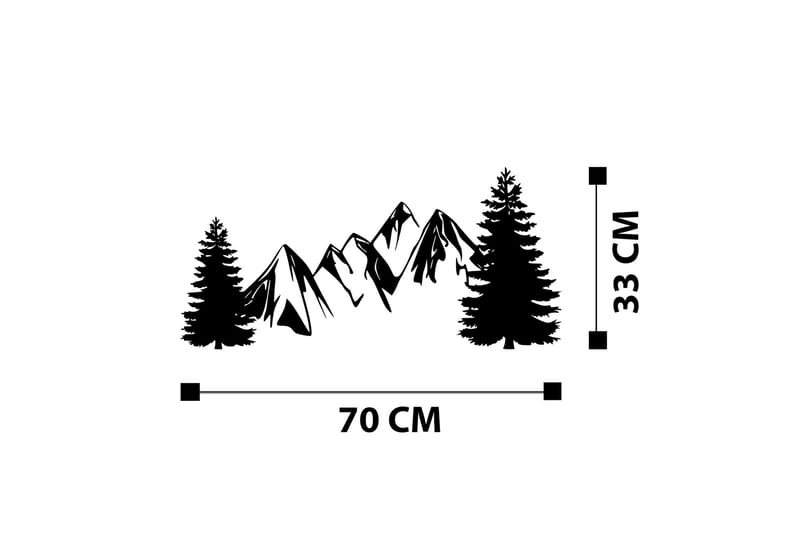 Pine Väggdekor - Svart - Inredning - Väggdekor - Skylt - Plåtskyltar