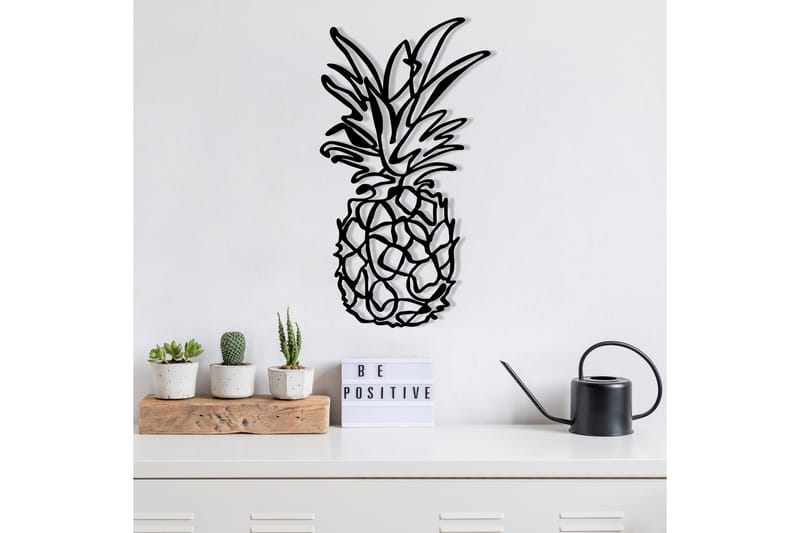 Pineapple Väggdekor - Svart - Inredning - Väggdekor - Skylt - Plåtskyltar