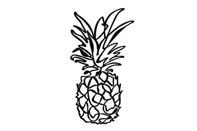 Pineapple Väggdekor - Svart - Inredning - Väggdekor - Skylt - Plåtskyltar
