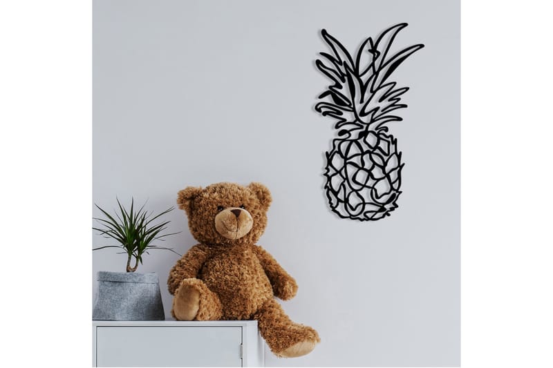 Pineapple Väggdekor - Svart - Inredning - Väggdekor - Skylt - Plåtskyltar