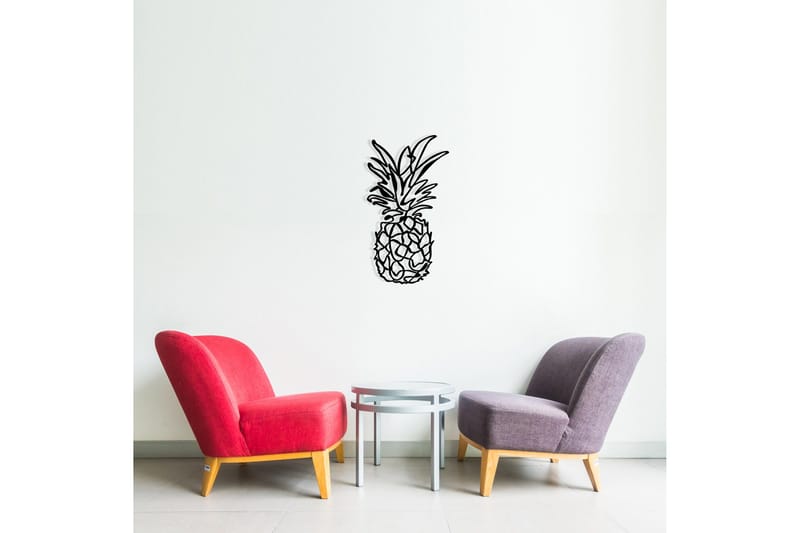 Pineapple Väggdekor - Svart - Inredning - Väggdekor - Skylt - Plåtskyltar