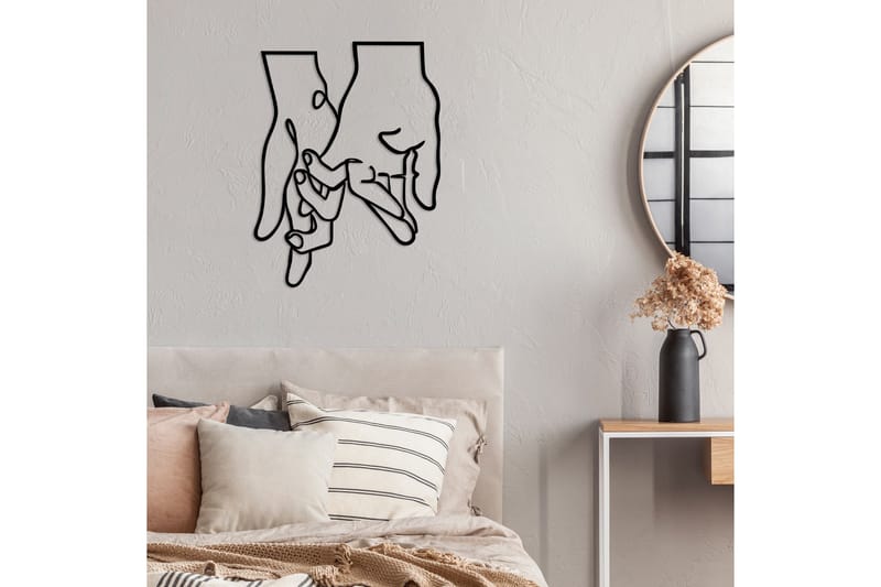 Pinky Love Väggdekor - Svart - Inredning - Väggdekor - Skylt - Plåtskyltar