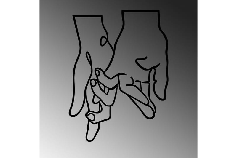 Pinky Love Väggdekor - Svart - Inredning - Väggdekor - Skylt - Plåtskyltar