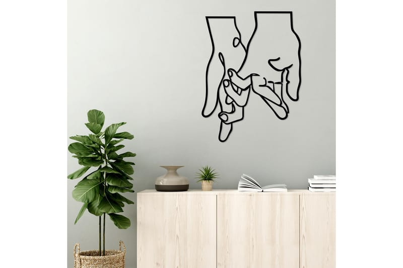 Pinky Love Väggdekor - Svart - Inredning - Väggdekor - Skylt - Plåtskyltar