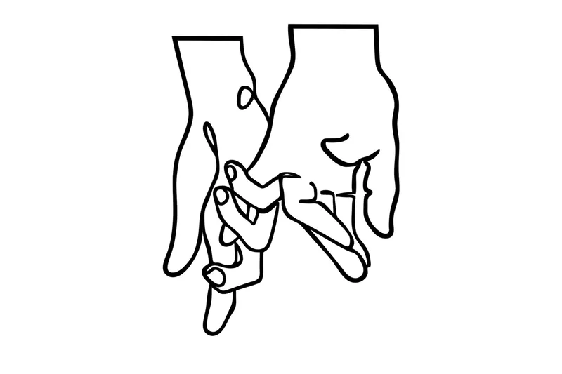 Pinky Love Väggdekor, Svart