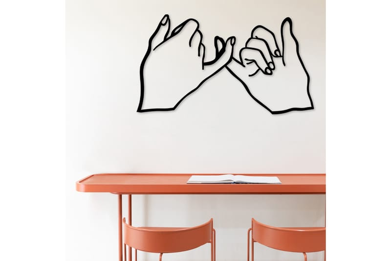 Pinky Promise Väggdekor - Svart - Inredning - Väggdekor - Skylt - Plåtskyltar