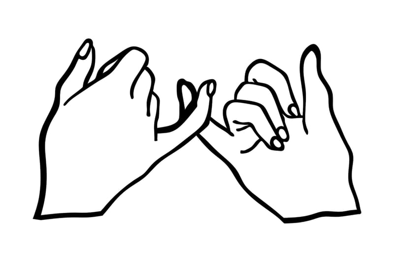 Pinky Promise Väggdekor - Svart - Inredning - Väggdekor - Skylt - Plåtskyltar