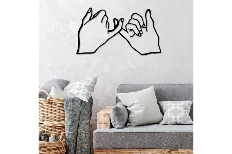 Pinky Promise Väggdekor - Svart - Inredning - Väggdekor - Skylt - Plåtskyltar