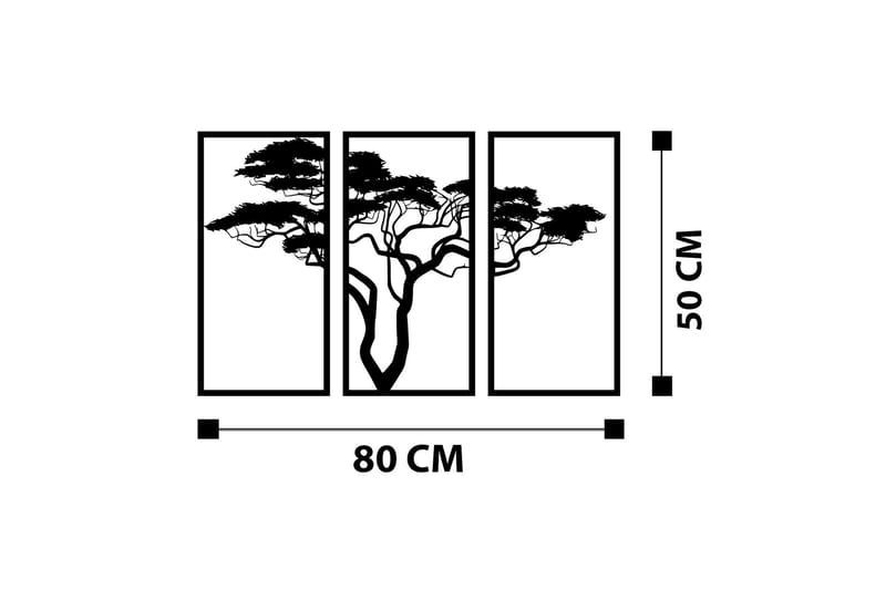 Plane tree Väggdekor - Svart - Inredning - Väggdekor - Skylt - Plåtskyltar