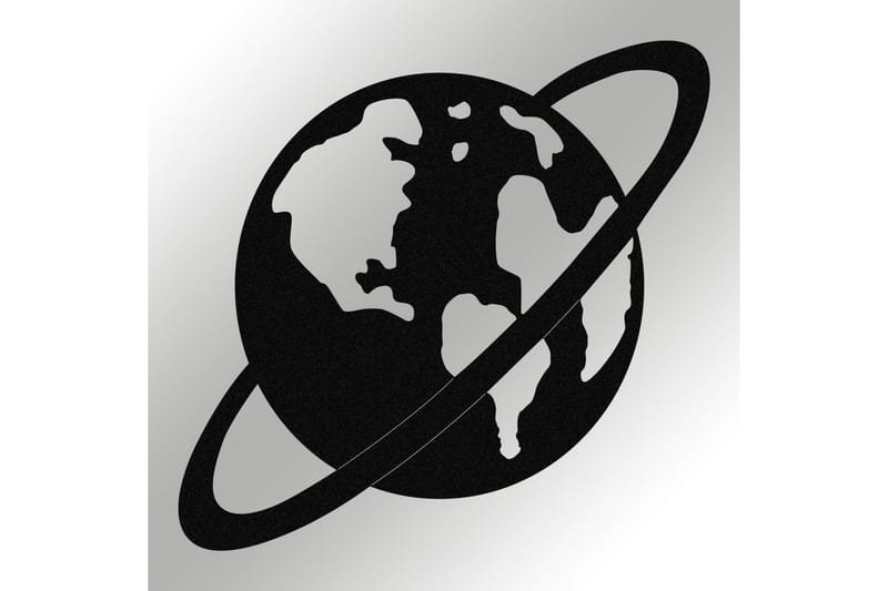 Planet - Väggdekor - Svart - Inredning - Väggdekor - Skylt - Plåtskyltar