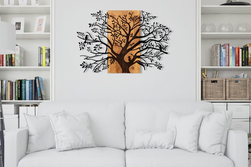 Poplar Väggdekor - Svart/Valnöt - Inredning - Väggdekor - Skylt - Plåtskyltar