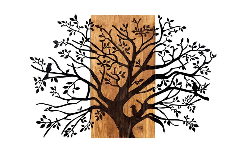 Poplar Väggdekor, Svart/Valnöt