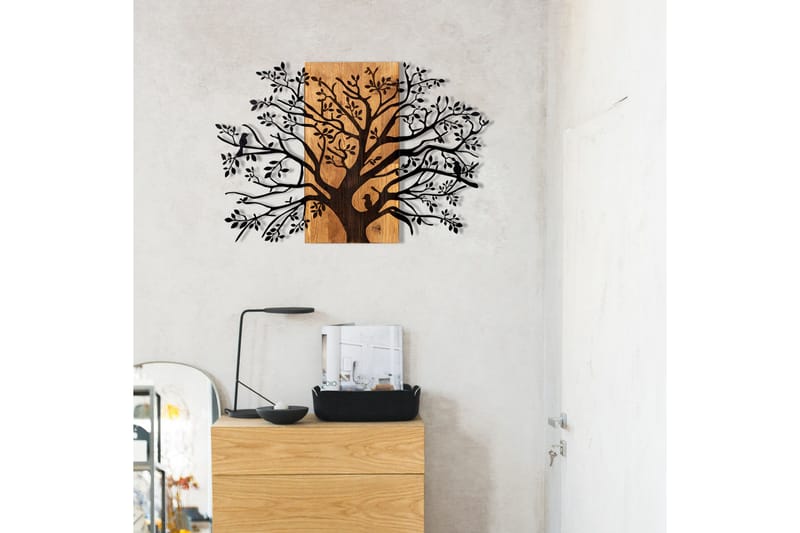 Poplar Väggdekor - Svart/Valnöt - Inredning - Väggdekor - Skylt - Plåtskyltar