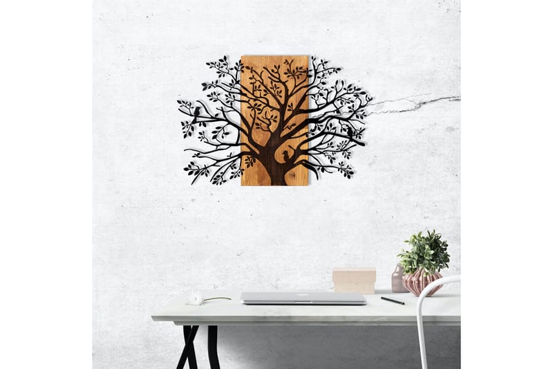 Poplar Väggdekor - Svart/Valnöt - Inredning - Väggdekor - Skylt - Plåtskyltar